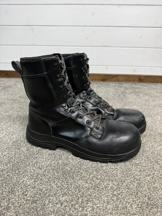 Ex Police Magnum Elite Shield Black Leather Safety Combat Boots UK 9.5 Security