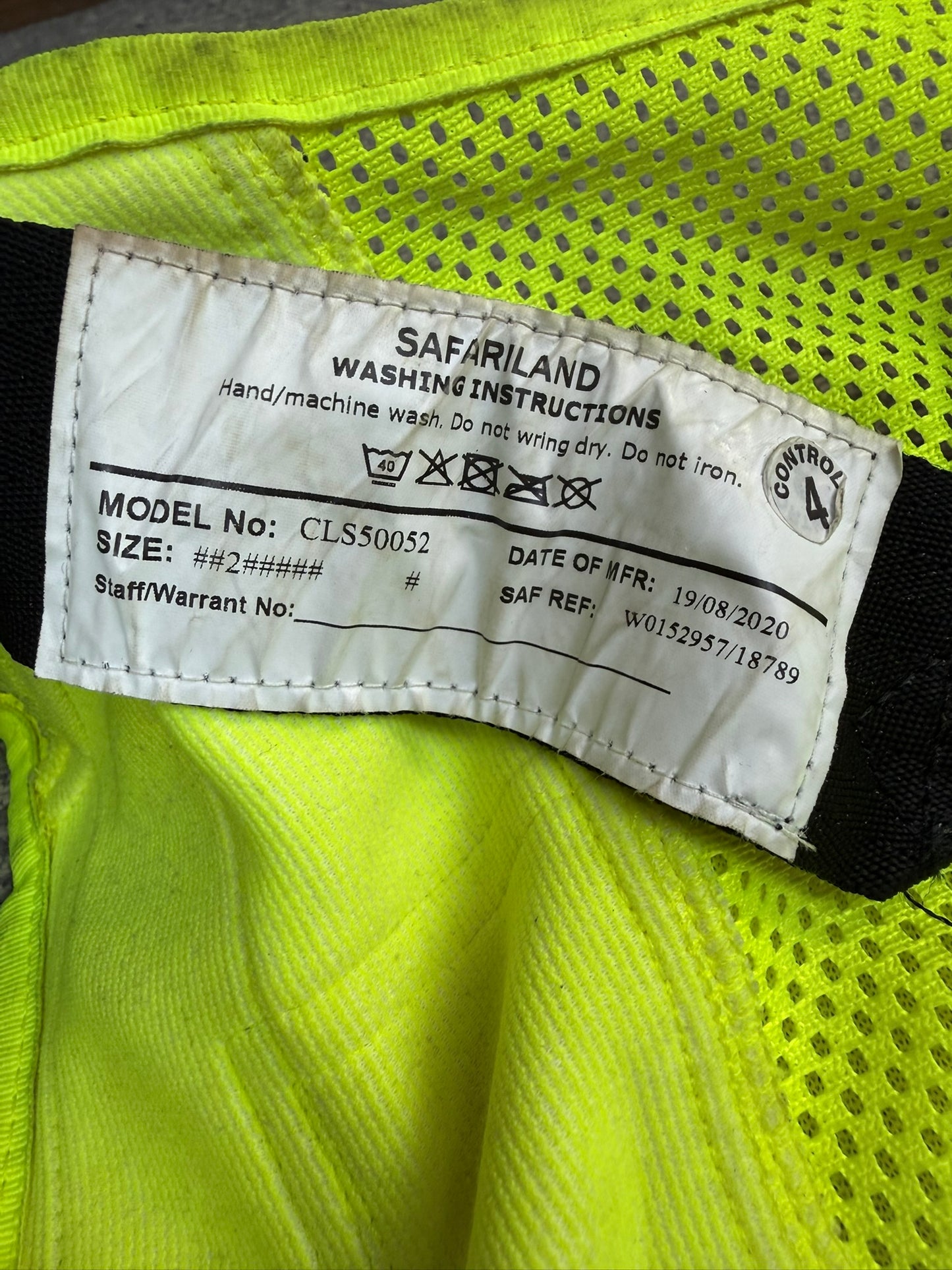 Ex Police Safariland Hi-Vis MOLLE Vest With Taser X2 Holster Police Tactical Security Vest MEDIUM