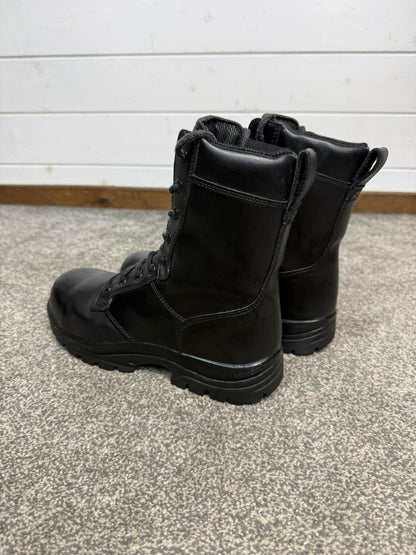 Ex Police Magnum Elite Shield Met Black Leather Combat Safety Boots UK 7 Security Work