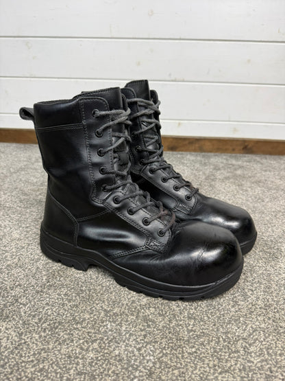 Ex Police Magnum Elite Shield Met Black Leather Combat Safety Boots UK 9 Security Work