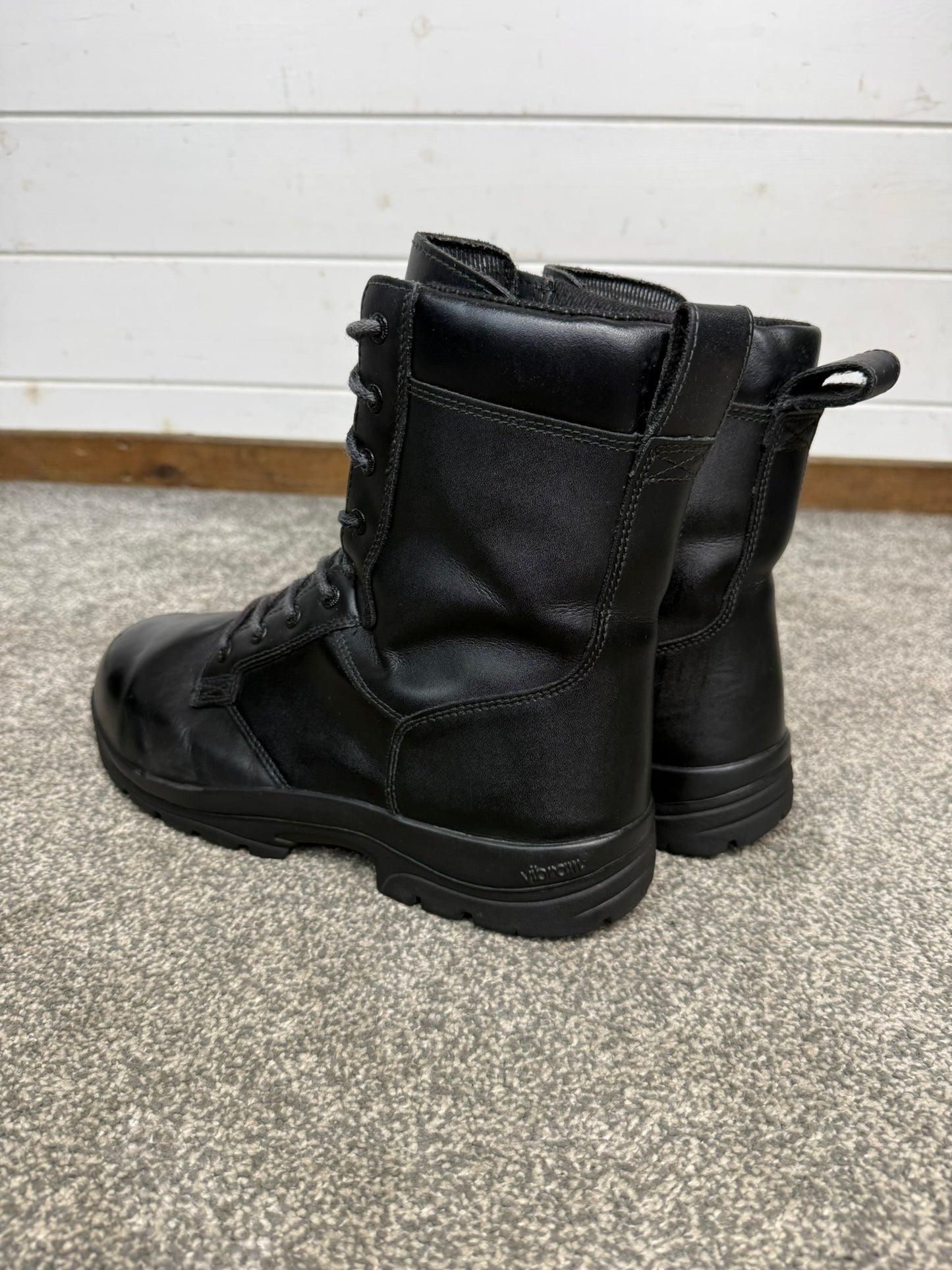 Ex Police Magnum Elite Shield Met Black Leather Combat Safety Boots UK 9 Security Work