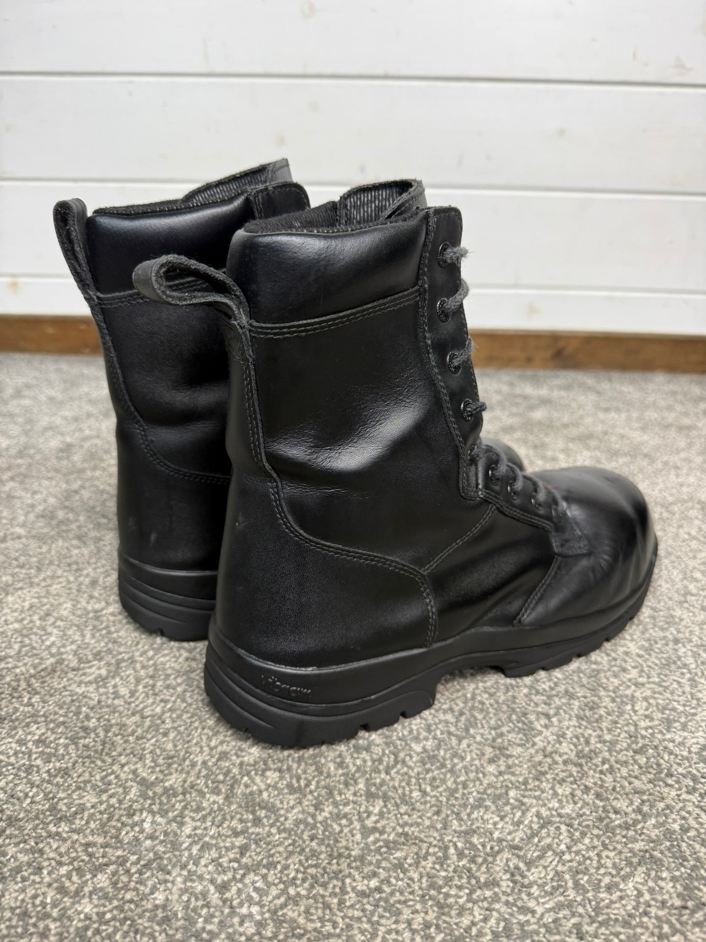 Ex Police Magnum Elite Shield Met Black Leather Combat Safety Boots UK 9 Security Work