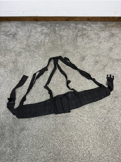 Ex Police MOLLE Tactical Outer Belt Padded With Suspension Shoulder Straps + Ammo Pouch