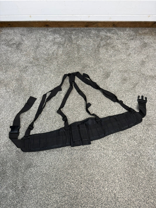 Ex Police MOLLE Tactical Outer Belt Padded With Suspension Shoulder Straps + Ammo Pouch