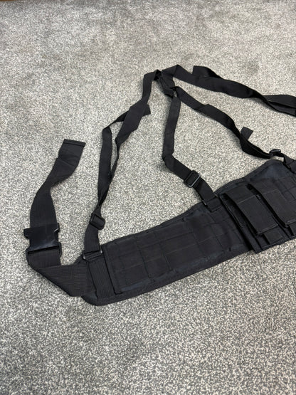 Ex Police MOLLE Tactical Outer Belt Padded With Suspension Shoulder Straps + Ammo Pouch