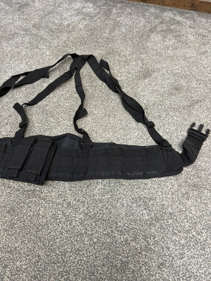 Ex Police MOLLE Tactical Outer Belt Padded With Suspension Shoulder Straps + Ammo Pouch