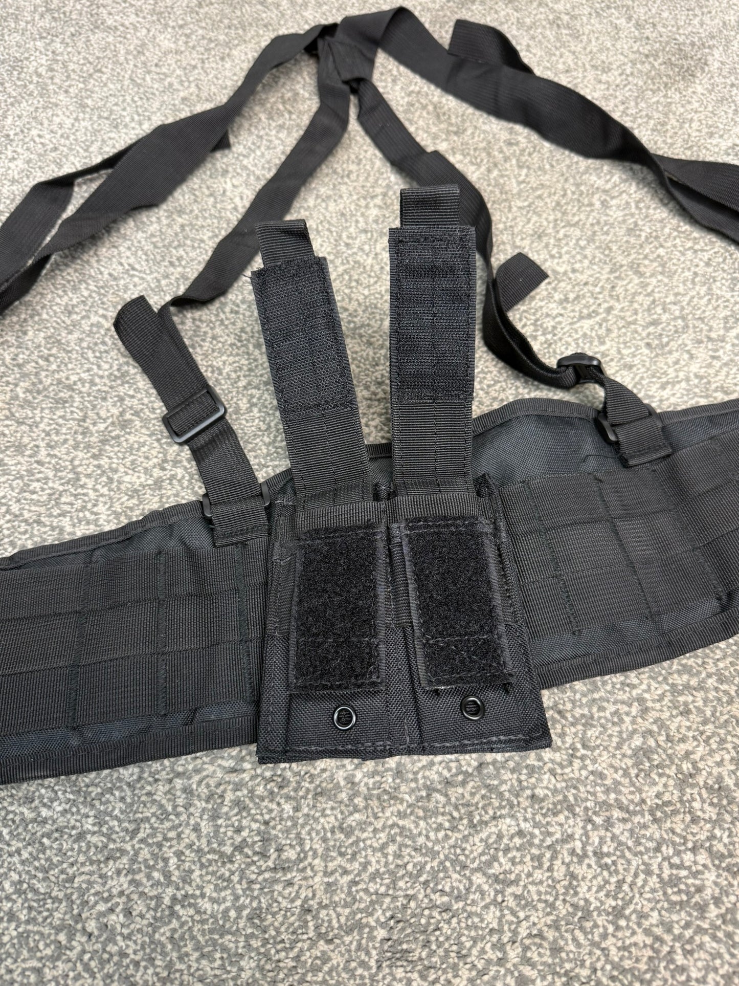 Ex Police MOLLE Tactical Outer Belt Padded With Suspension Shoulder Straps + Ammo Pouch