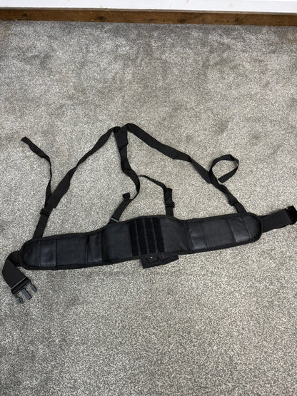 Ex Police MOLLE Tactical Outer Belt Padded With Suspension Shoulder Straps + Ammo Pouch