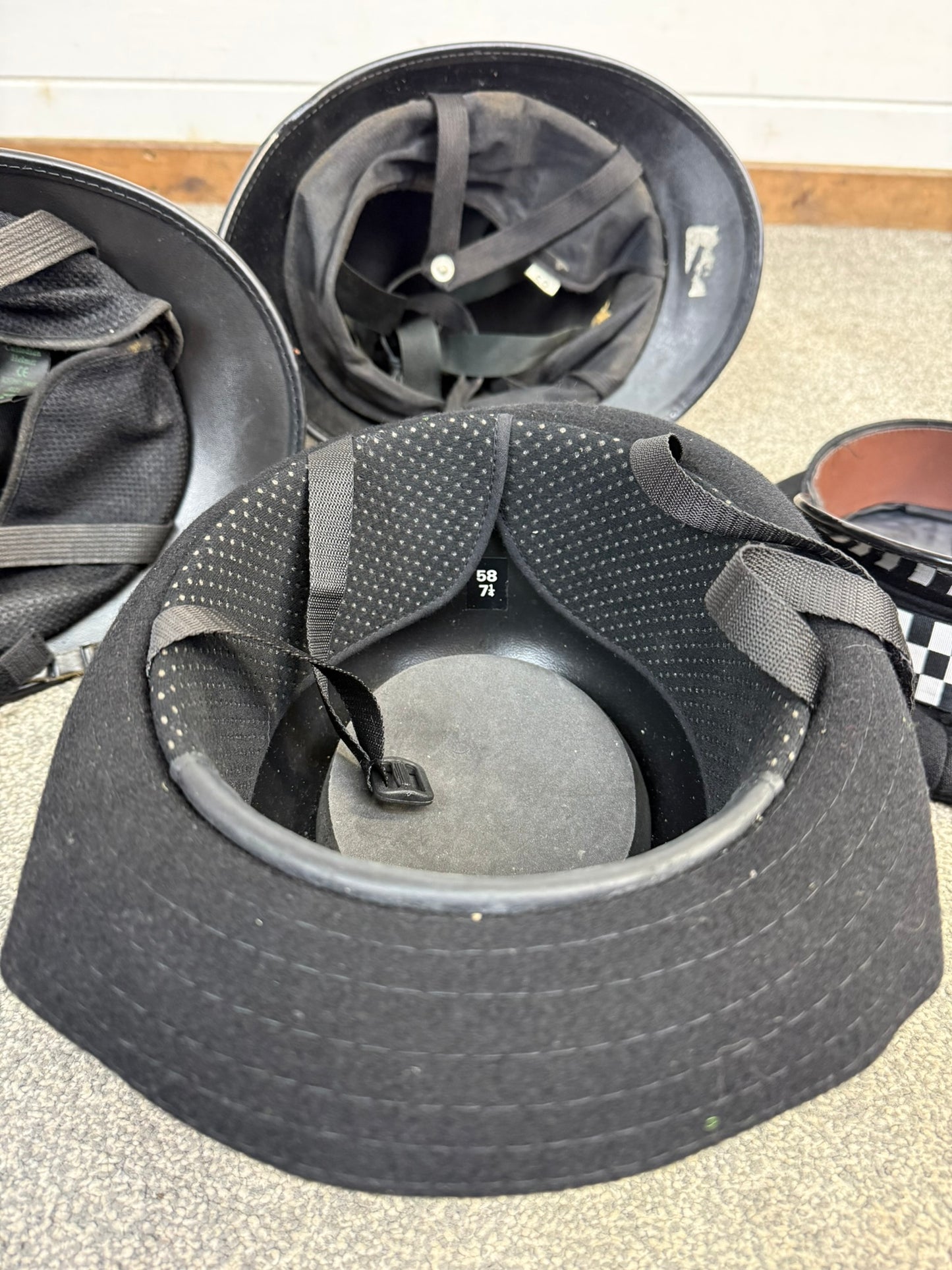 JOB LOT Ex Police Cap Bowler Hat Bobby Helmet Theatre Headwear Uniform Film