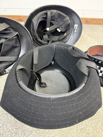 JOB LOT Ex Police Cap Bowler Hat Bobby Helmet Theatre Headwear Uniform Film