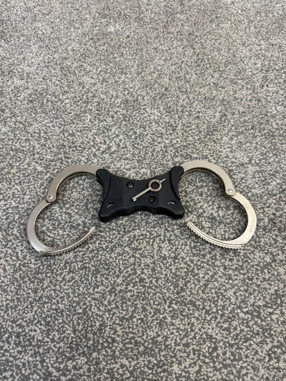 Ex Police Hiatt Rigid Handcuffs With Serial Security Cuffs Displays Collector