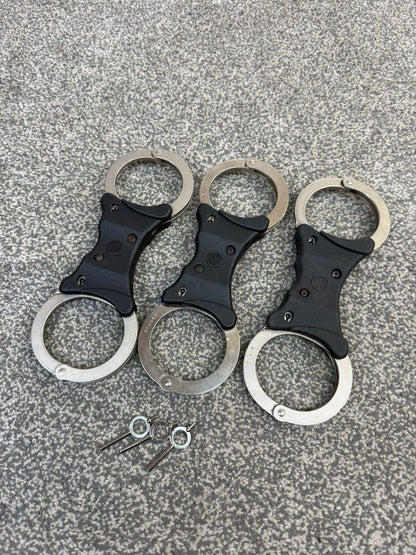 Ex Police Hiatt Rigid Handcuffs With Serial Security Cuffs Displays Collector