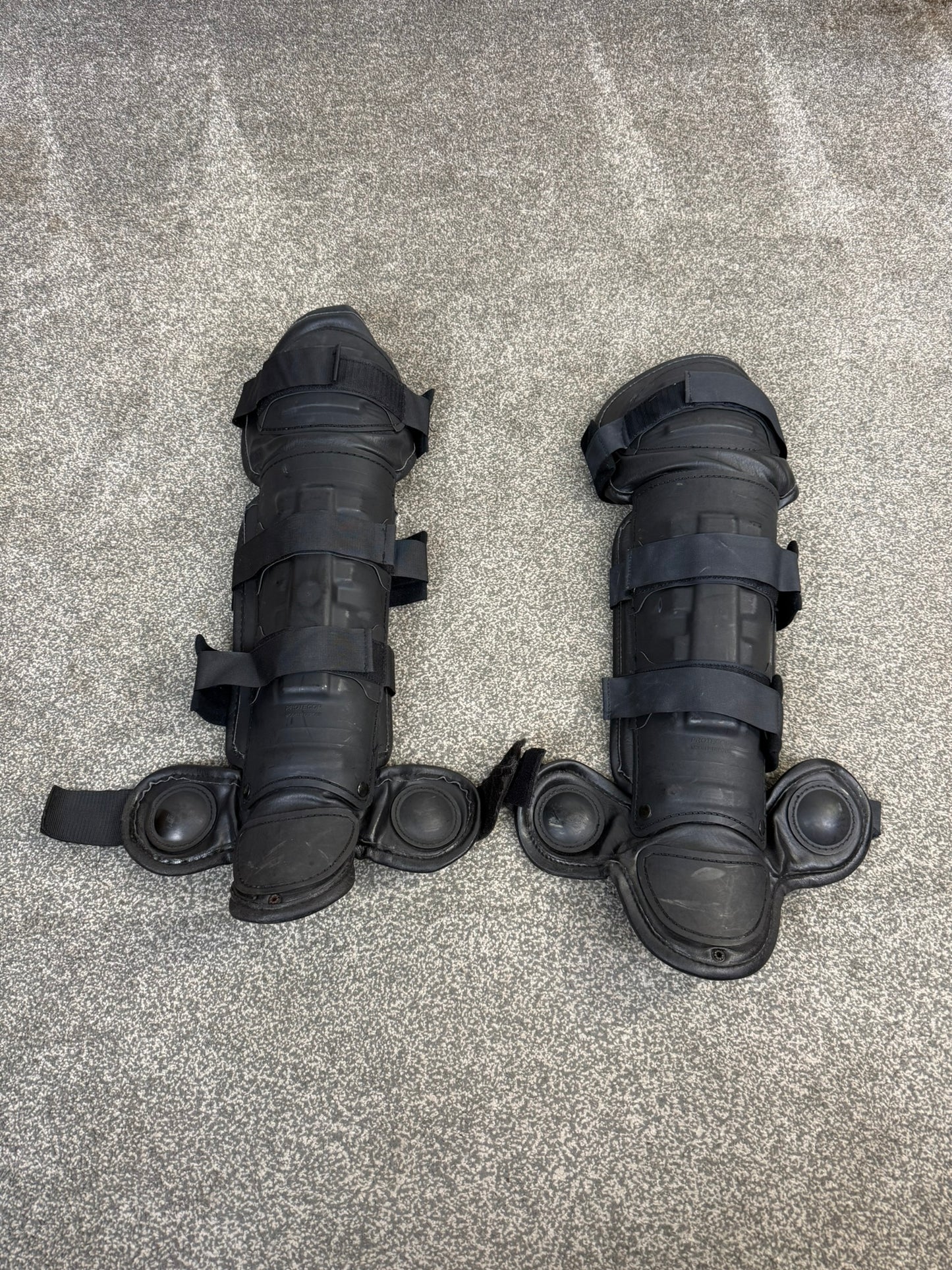Ex Police Protecop Riot Knee Shin & Foot Guards PAIR Protection Dog Handler Airsoft Paintball