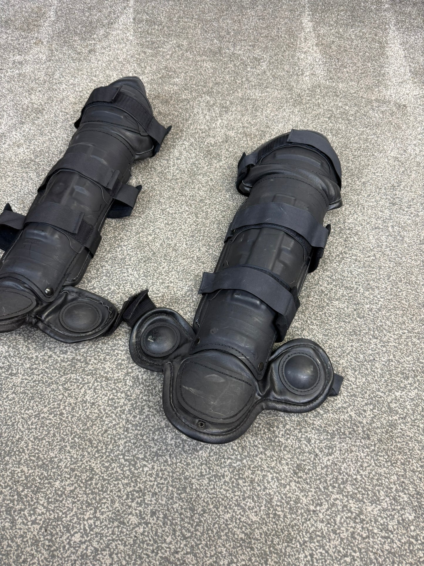 Ex Police Protecop Riot Knee Shin & Foot Guards PAIR Protection Dog Handler Airsoft Paintball