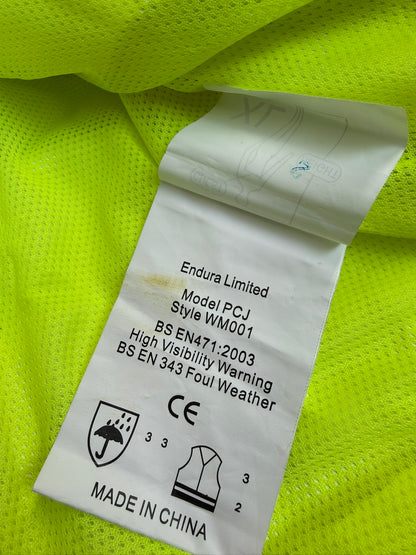 Ex Police Badged Hi Vis Endura Waterproof Cycling Patrol Jacket - X Large Collector TV Film Uniform