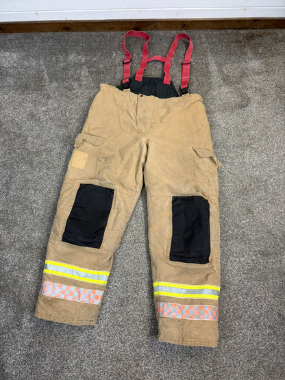 Ex Fire & Rescue Trousers X Large Fireman Firefighter Uniform Braces
