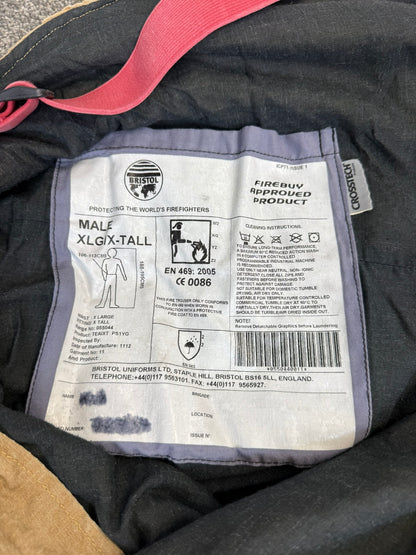 Ex Fire & Rescue Trousers X Large Fireman Firefighter Uniform Braces