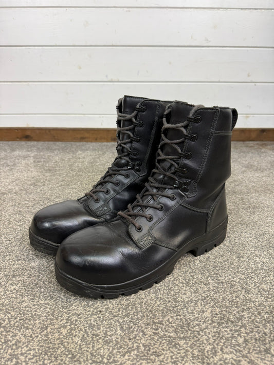 Ex Police Magnum Elite Shield Combat Boots Black Leather UK 10 Security Work