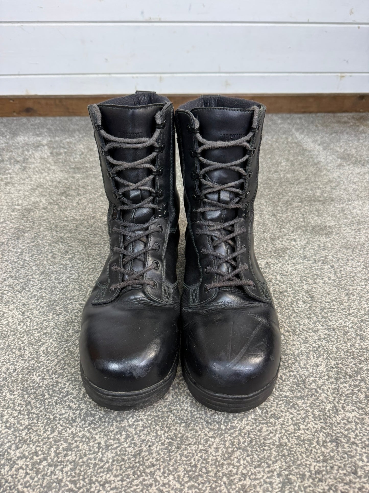 Ex Police Magnum Elite Shield Combat Boots Black Leather UK 10 Security Work