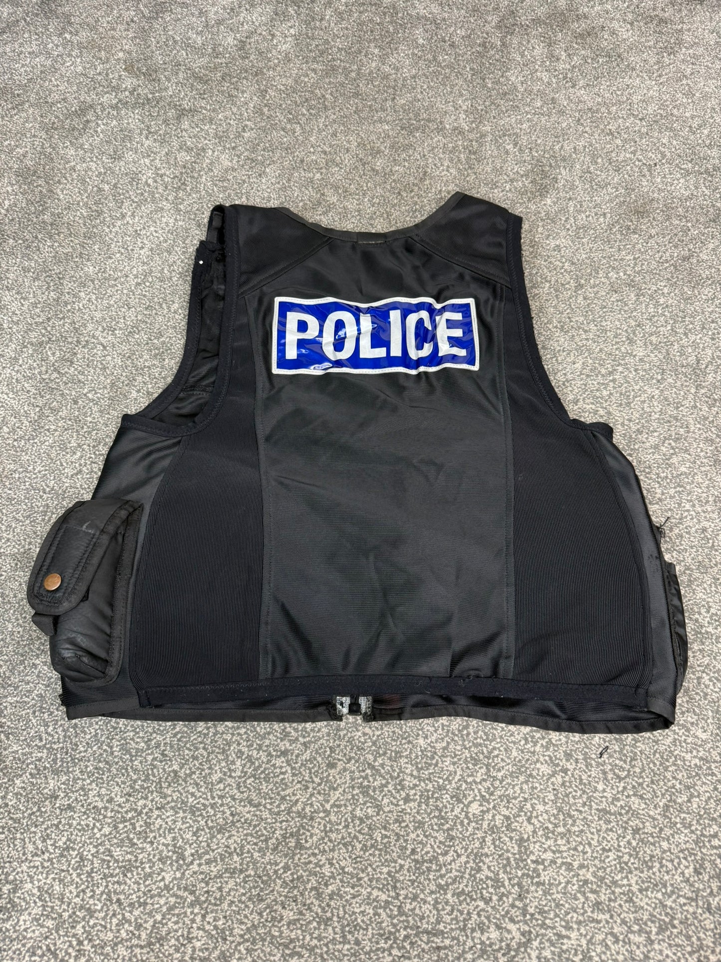 Ex Police Black Tactical Utility Firearms Taser Vest BADGED - MEDIUM