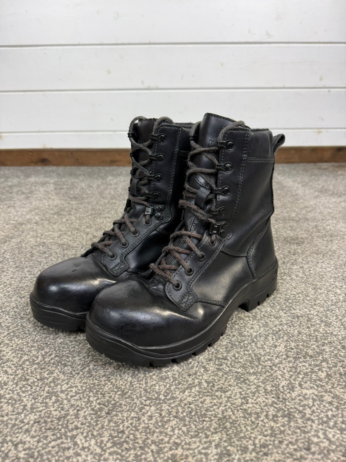 Ex Police Magnum Elite Shield Combat Boots Black Leather UK 4.5 Security Work