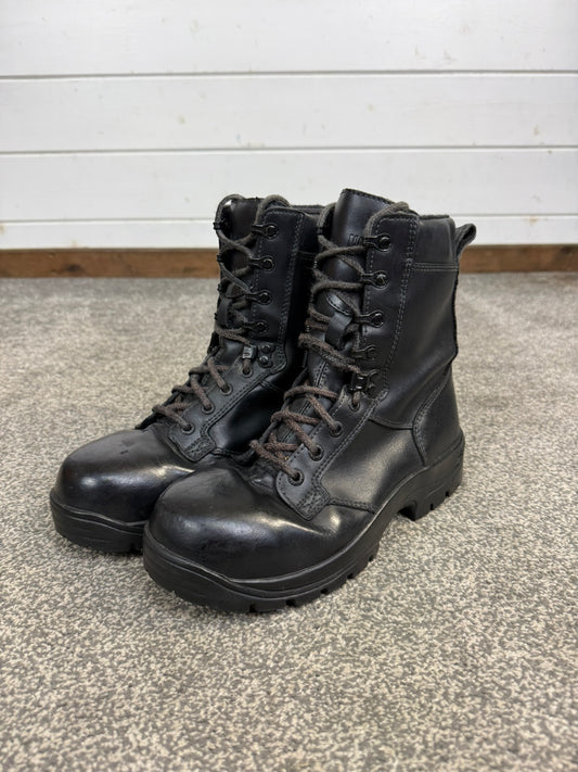 Ex Police Magnum Elite Shield Combat Boots Black Leather UK 4.5 Security Work