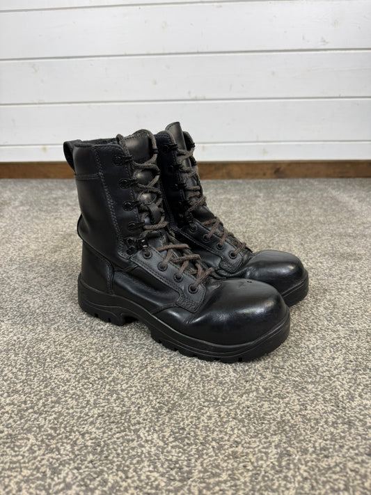 Ex Police Magnum Elite Shield Combat Boots Black Leather UK 4.5 Security Work