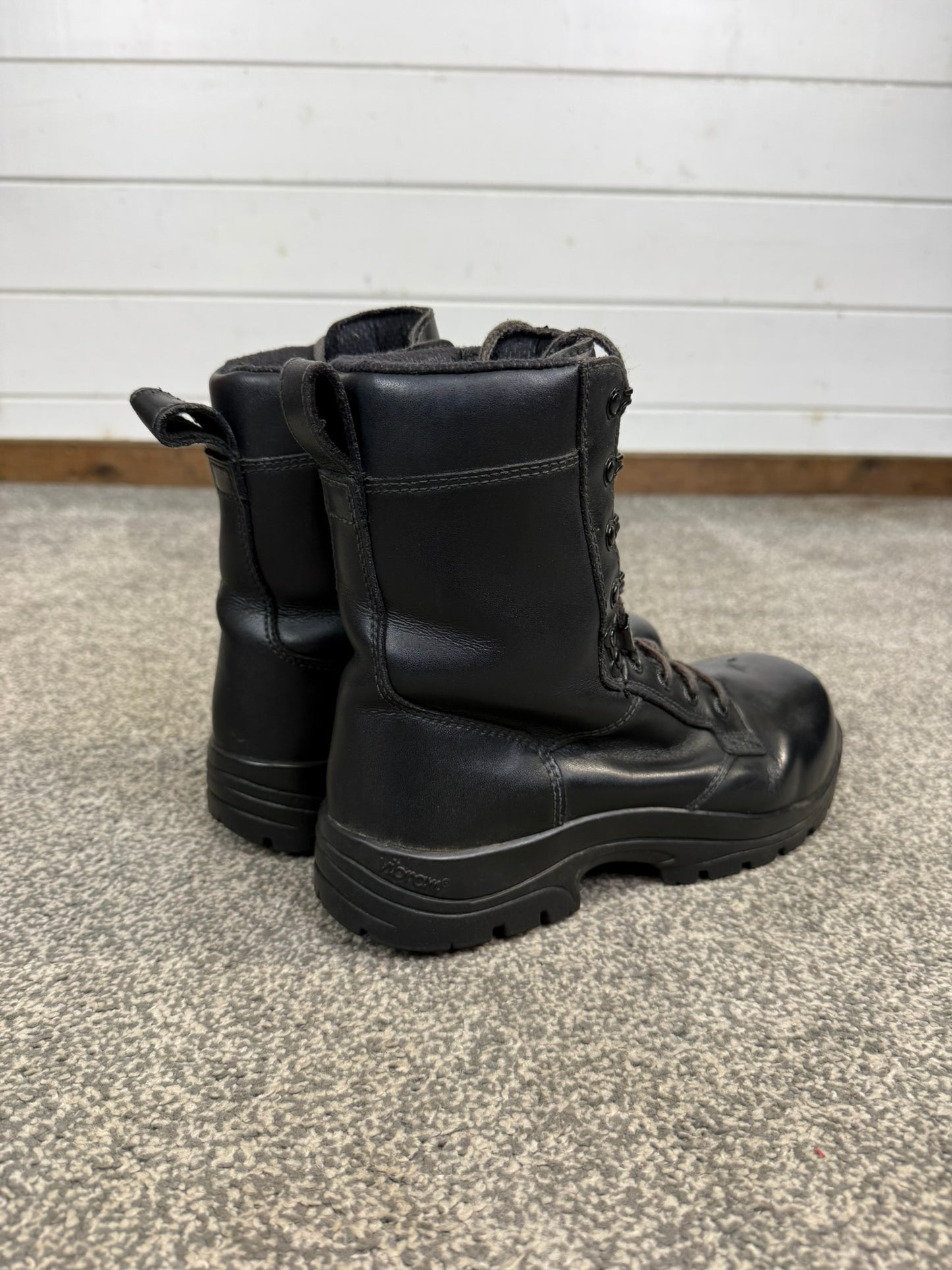 Ex Police Magnum Elite Shield Combat Boots Black Leather UK 4.5 Security Work