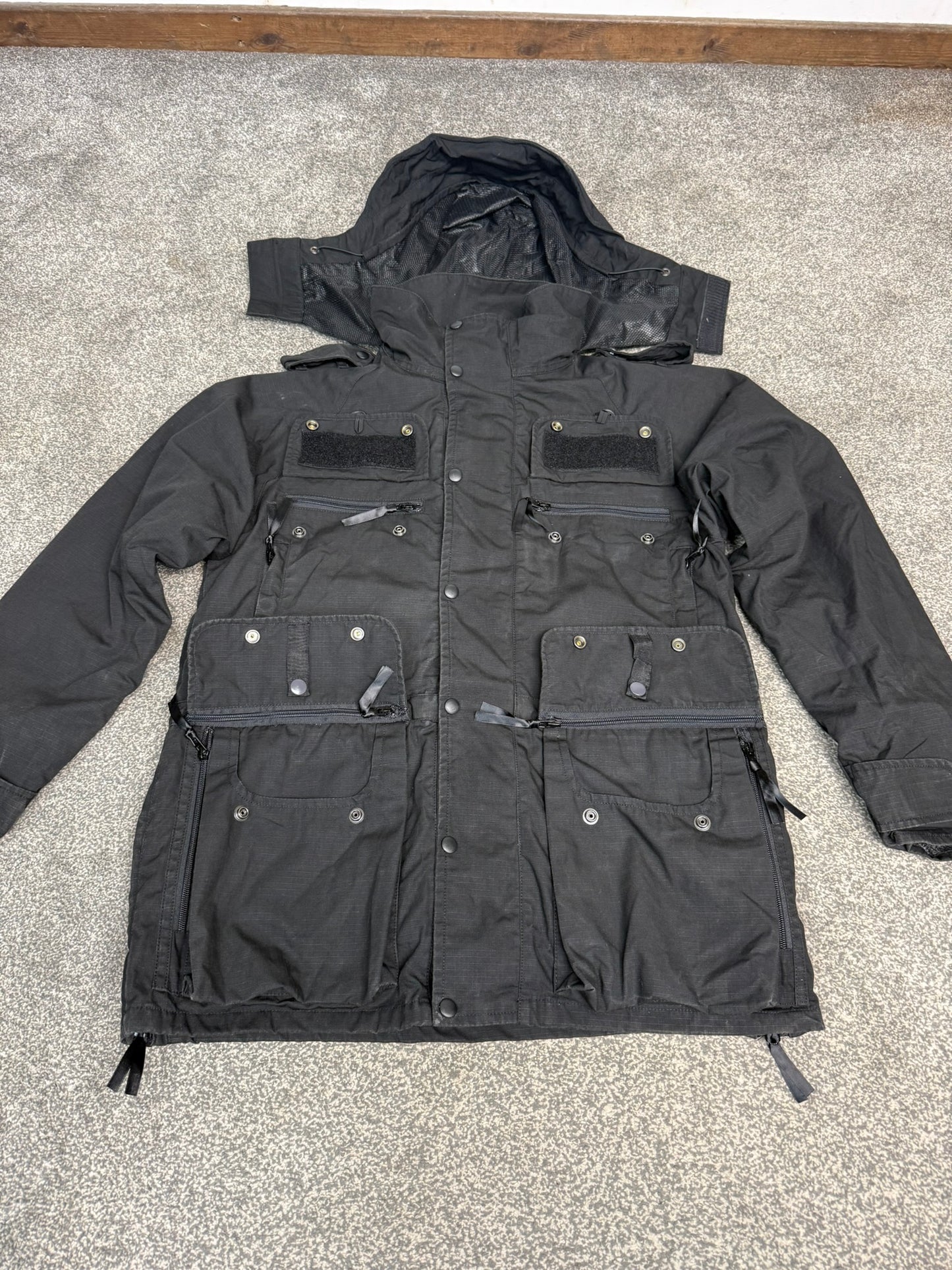 Ex Police Arktis Avenger Jacket Smock B315 With Fleece Ripstop Waterproof Black Security - SMALL