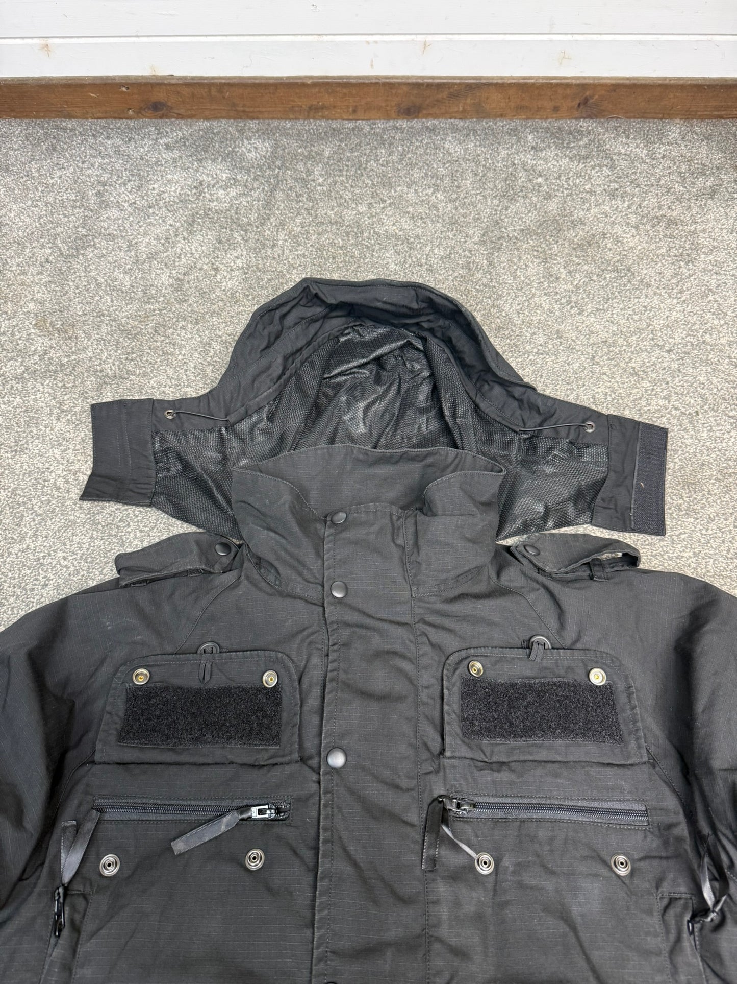 Ex Police Arktis Avenger Jacket Smock B315 With Fleece Ripstop Waterproof Black Security - SMALL