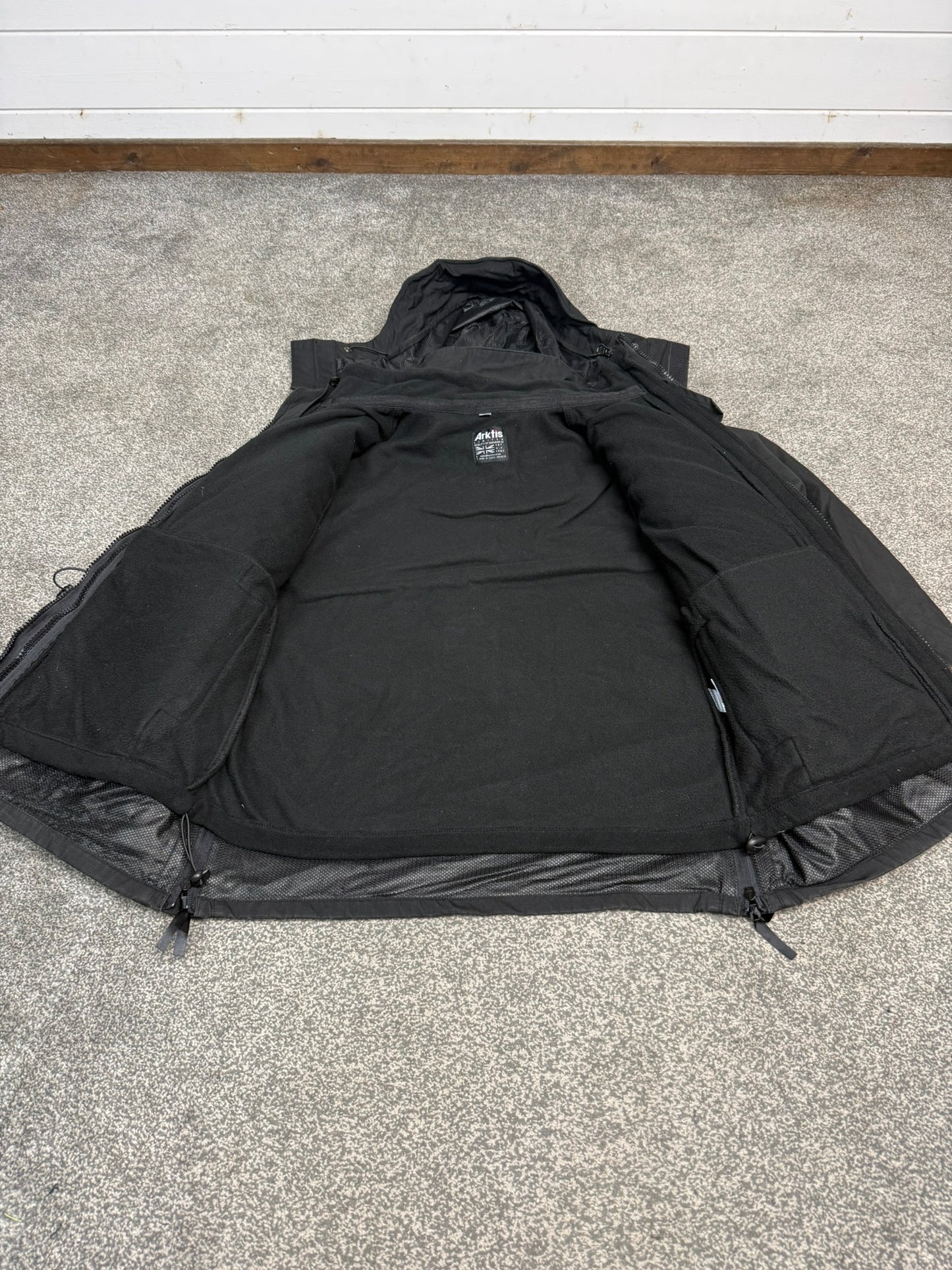 Ex Police Arktis Avenger Jacket Smock B315 With Fleece Ripstop Waterproof Black Security - SMALL