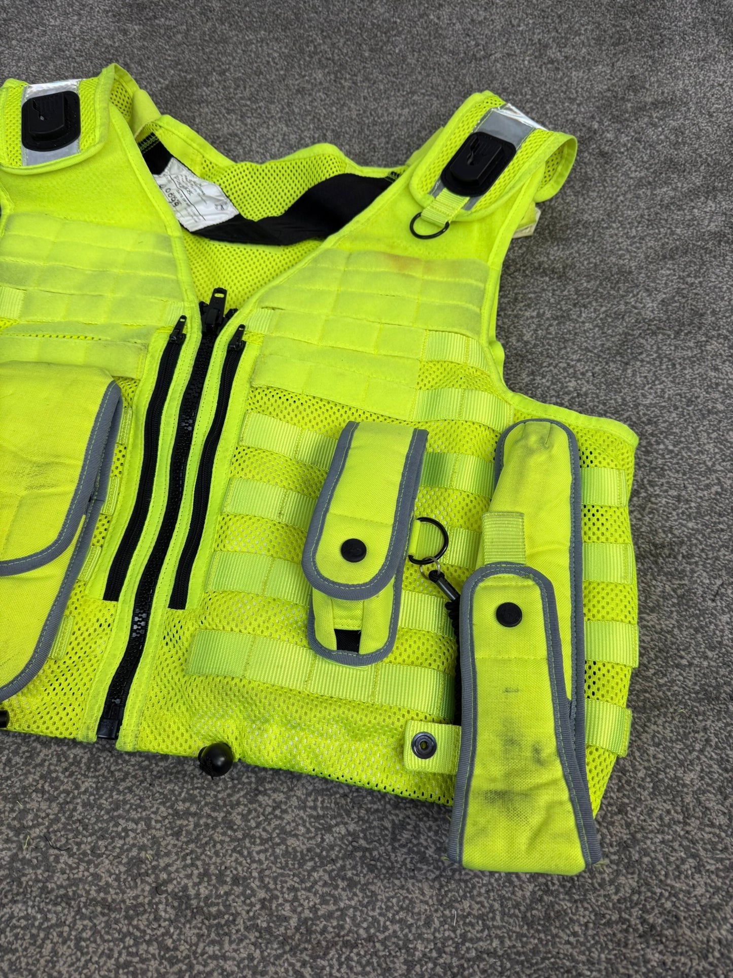 Ex Police Safariland Hi-Vis MOLLE Vest Tactical Security Vest XXL