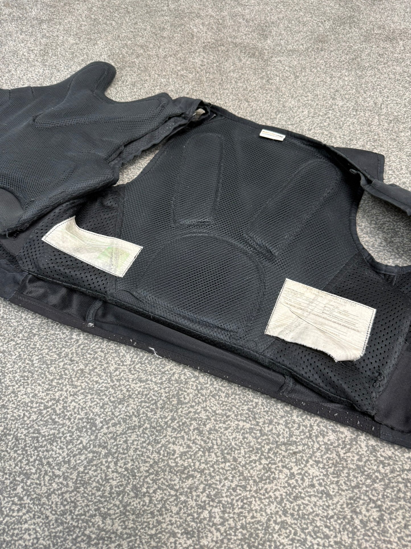 Ex Police Black Hawk Body Armour Stab SMALL Vest Anti Stab & Ballistic HG1A & KR1 Security