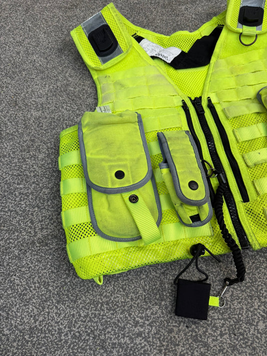Ex Police Safariland Hi-Vis MOLLE Vest Tactical Security Vest MEDIUM