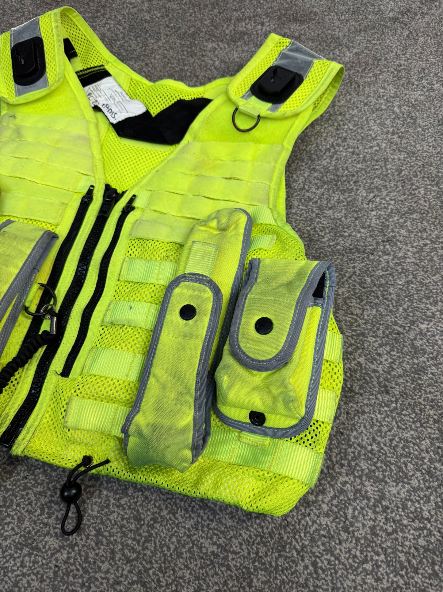 Ex Police Safariland Hi-Vis MOLLE Vest Tactical Security Vest MEDIUM