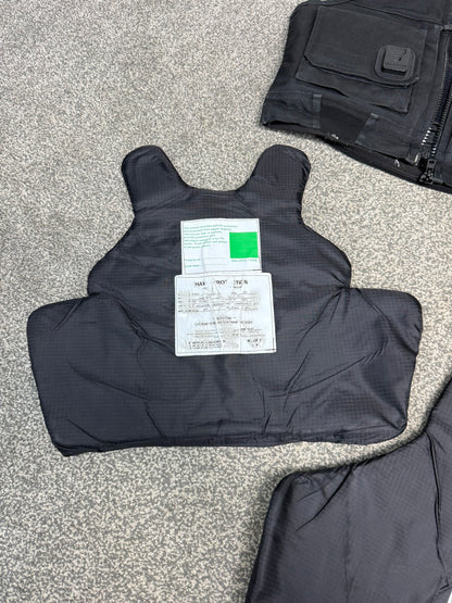 Ex Police Black Hawk Body Armour Stab SMALL Vest Anti Stab & Ballistic HG1A & KR1 Security