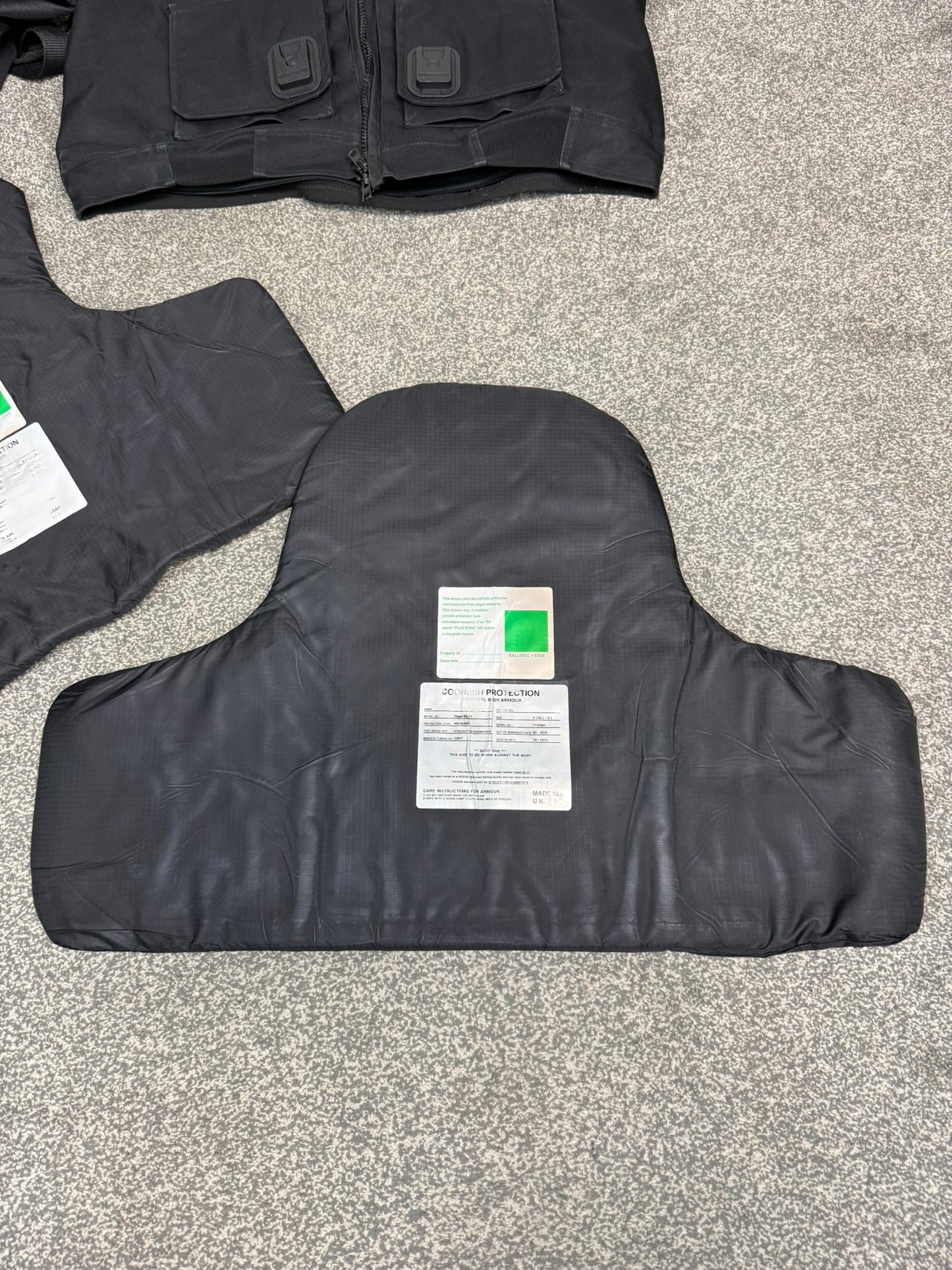 Ex Police Cooneen Body Armour Stab Vest + Bag X LARGE Anti Stab & Ballistic HG1A & KR1
