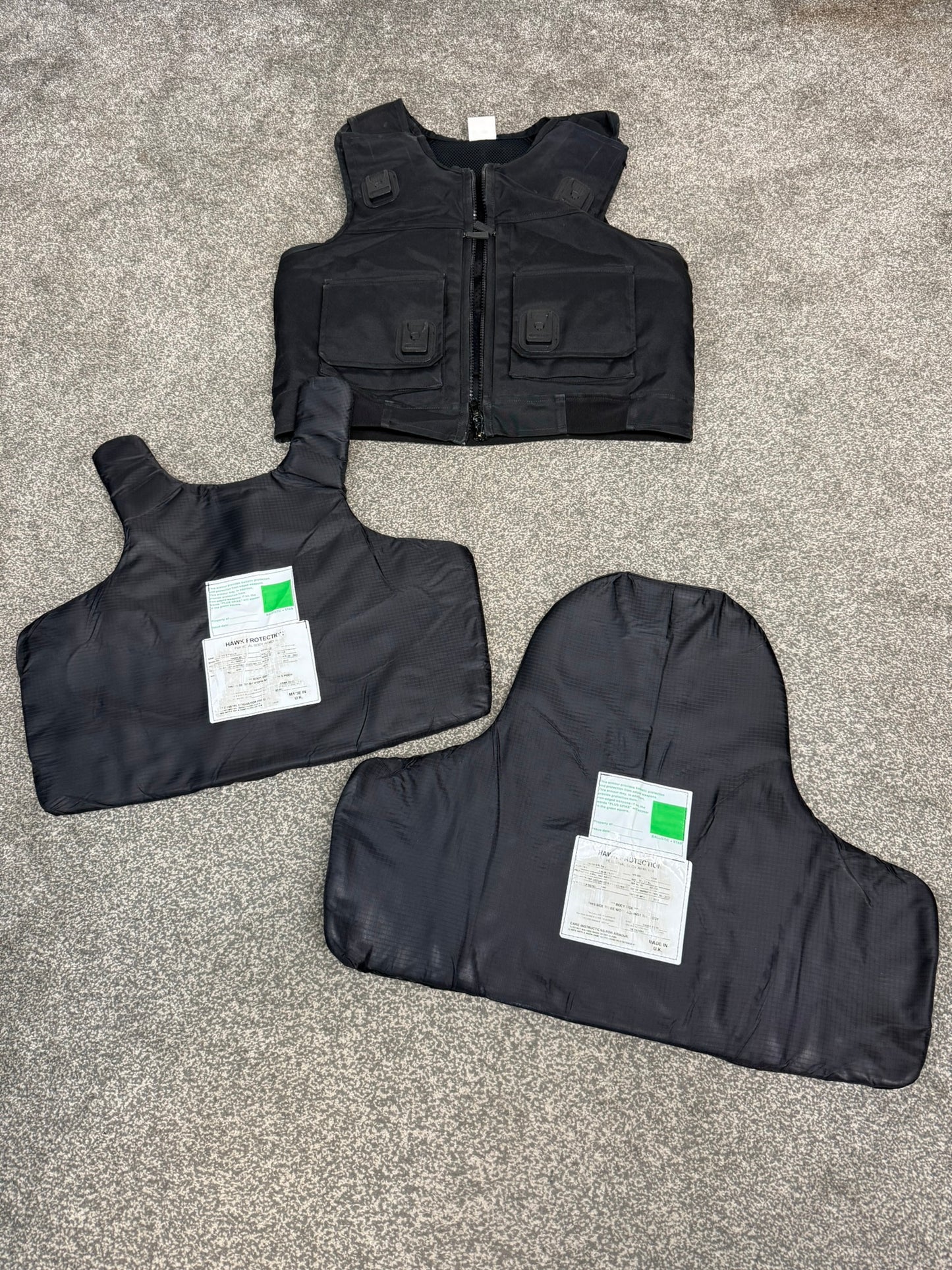 Ex Police Hawk Body Armour Stab Vest MEDIUM Anti Stab & Ballistic HG1A & KR1