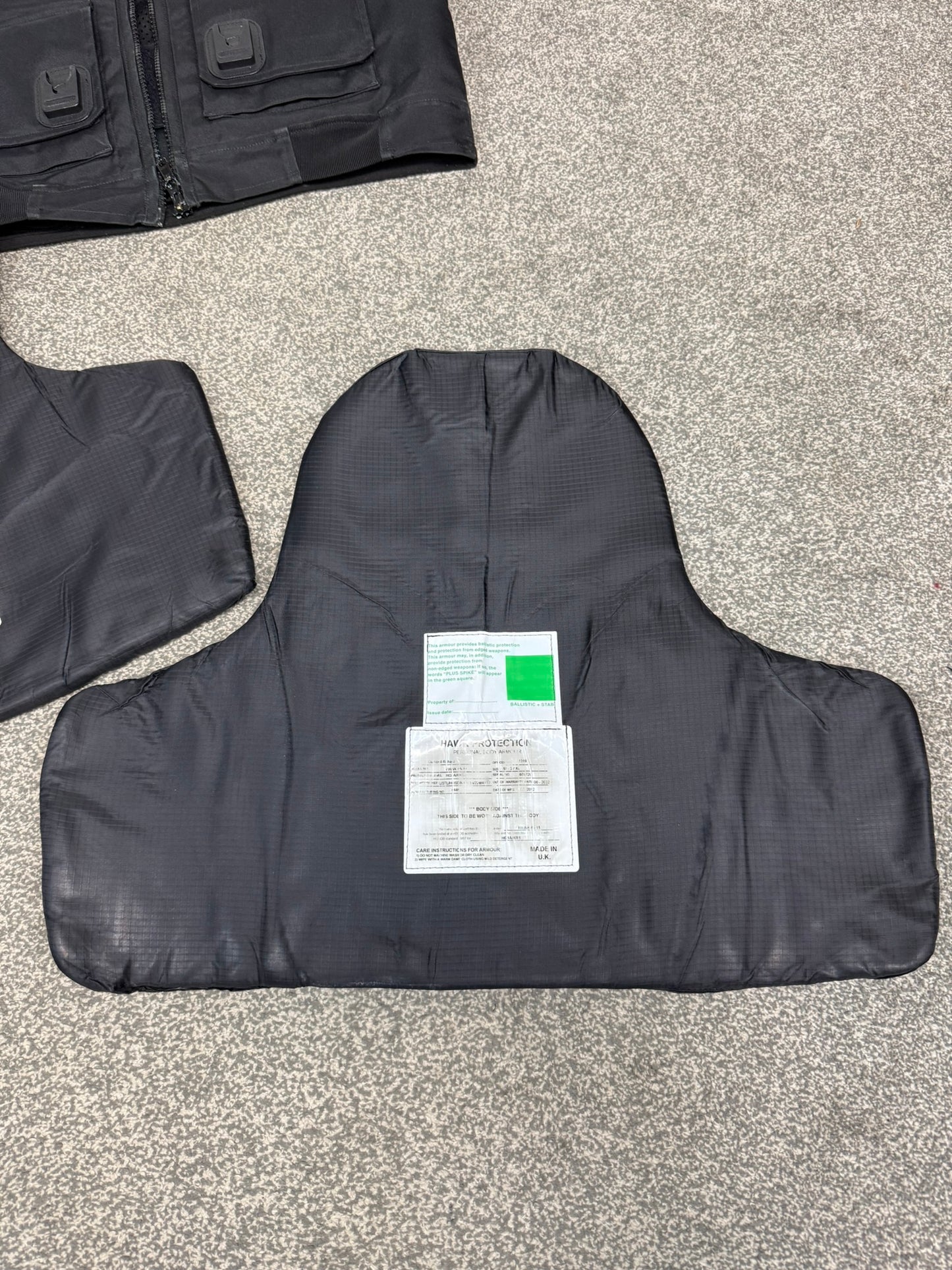 Ex Police Hawk Body Armour Stab Vest MEDIUM Anti Stab & Ballistic HG1A & KR1