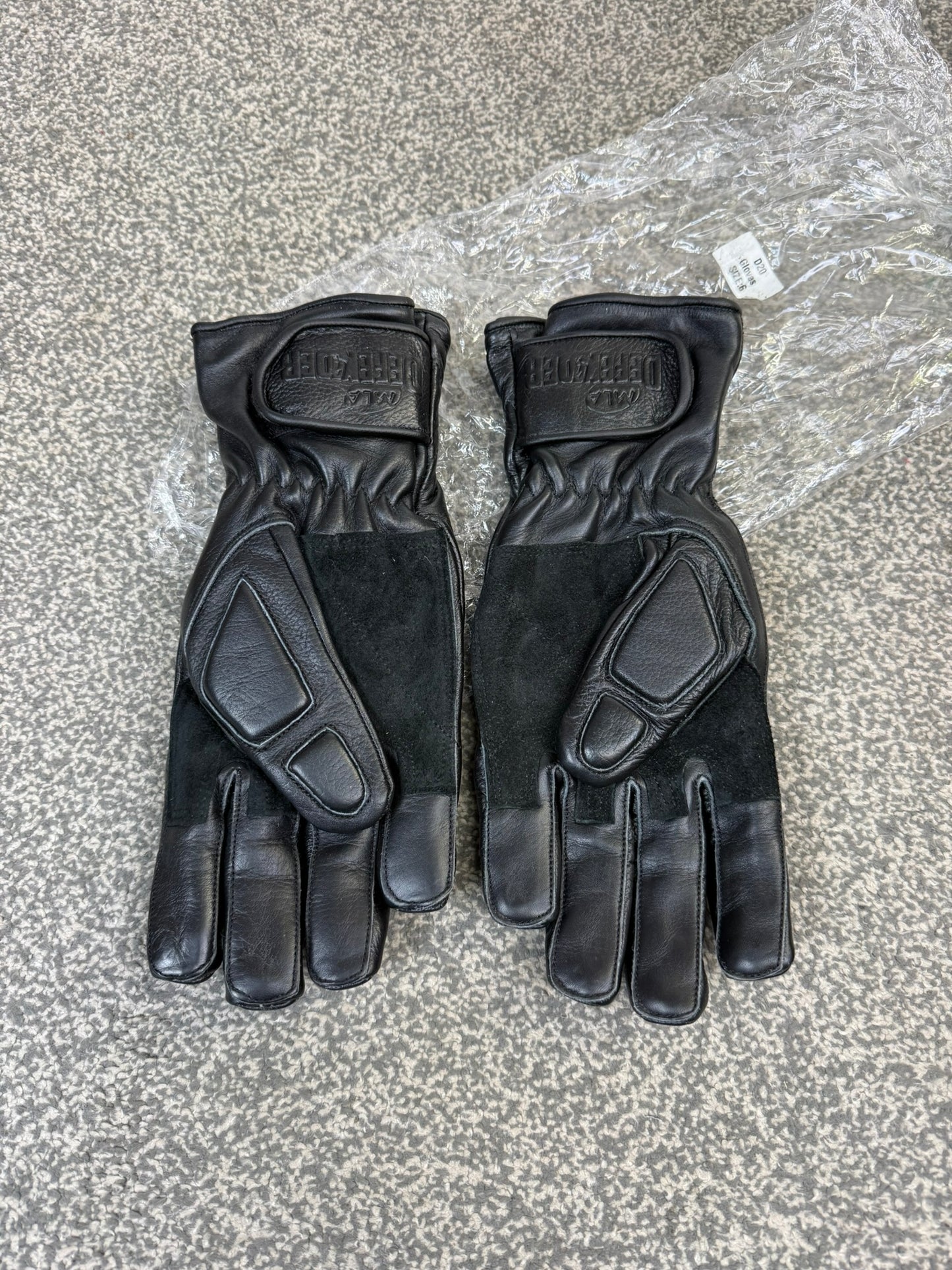 NEW MLA Defender Leather Riot Gloves Size 6 Motorcycle Biker Paintball Airsoft Security