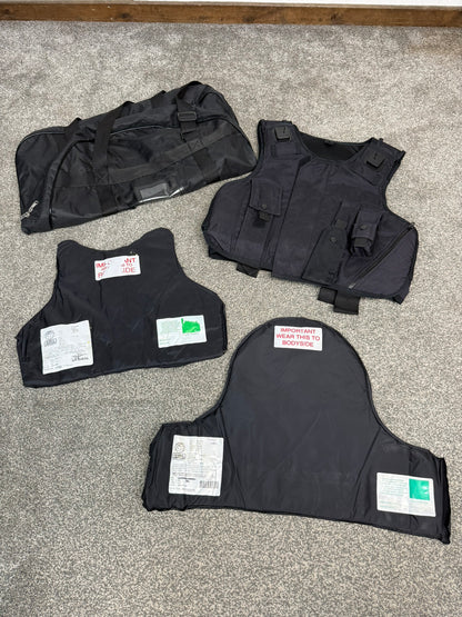 Ex Police Global Armour Body Armour Stab Vest & Bag SMALL Anti Stab & Ballistic HG1A / KR1