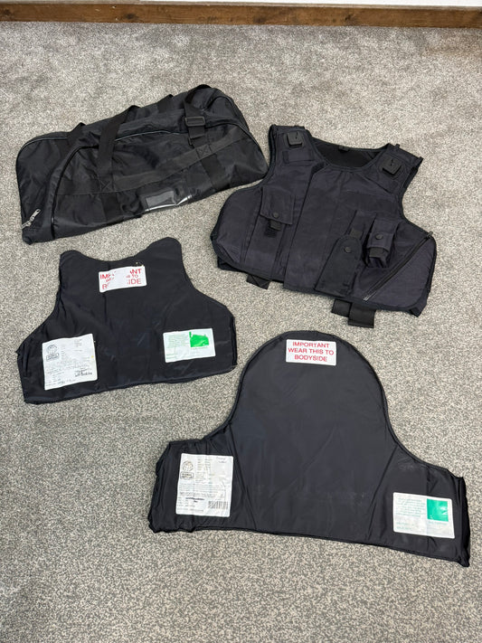 Ex Police Global Armour Body Armour Stab Vest & Bag SMALL Anti Stab & Ballistic HG1A / KR1