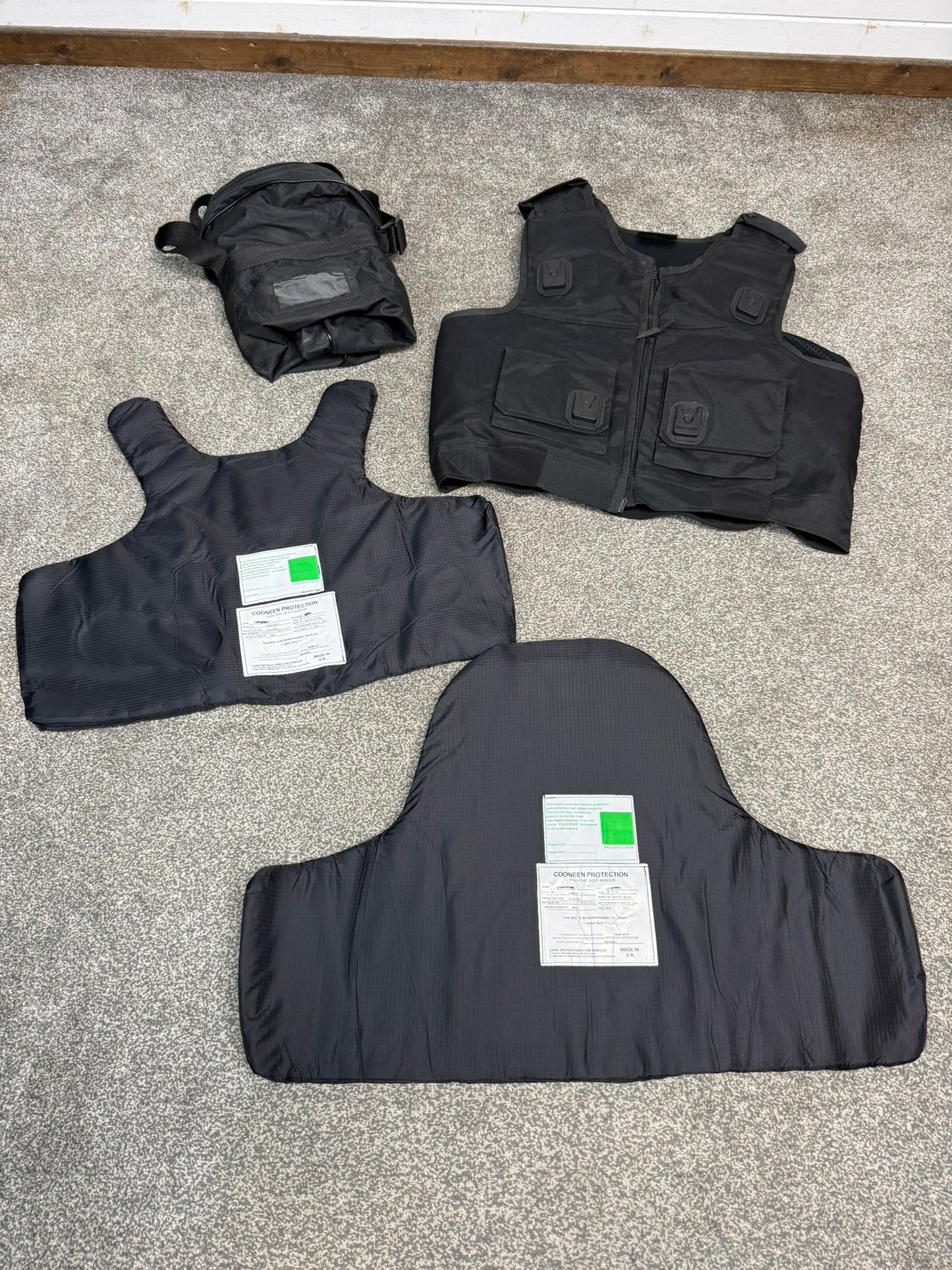 Ex Police Cooneen Body Armour Stab Vest + Bag X LARGE Anti Stab & Ballistic HG1A & KR1 - VGC