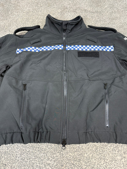 Ex Police Black Soft Shell Fleece Jacket Embroidered Security Patrol TV Film PR2SSF1