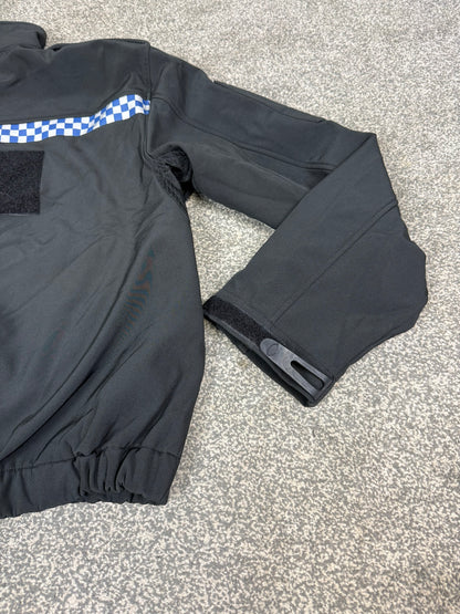 Ex Police Black Soft Shell Fleece Jacket Embroidered Security Patrol TV Film PR2SSF1