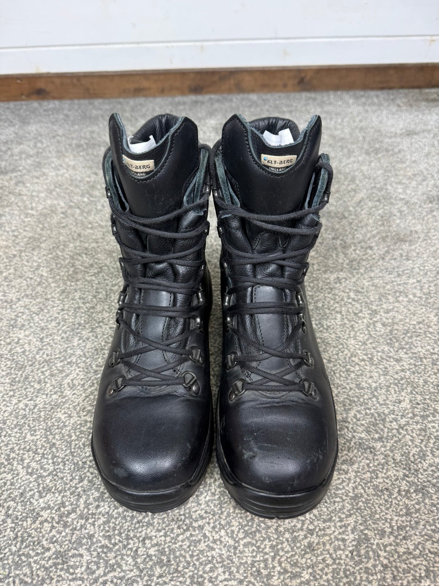 Altberg Peacekeeper P3 VS Black Leather Waterproof Combat Boots Size UK 6