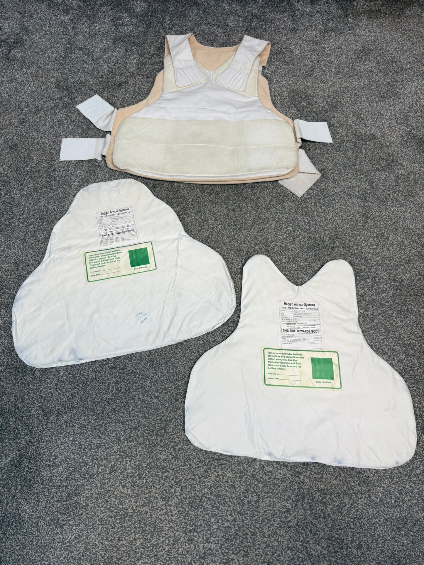 Ex Police Meggitt Covert Body Armour Stab Vest MEDIUM Anti Stab & Ballistic HG1A & KR2