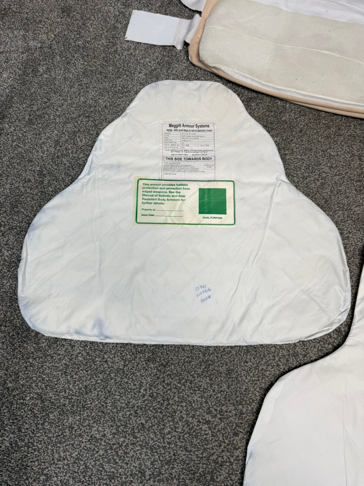 Ex Police Meggitt Covert Body Armour Stab Vest MEDIUM Anti Stab & Ballistic HG1A & KR2