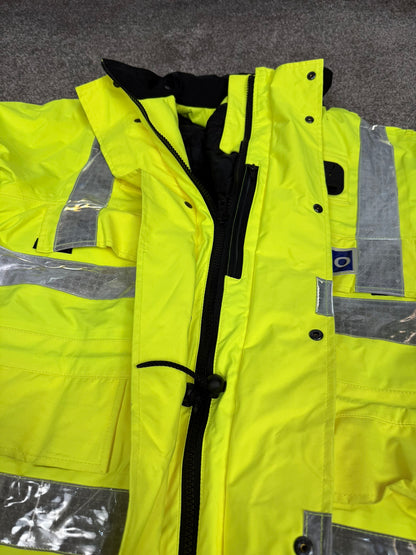 Ex PCSO Police Hi-Vis Waterproof Jacket BADGED With Klickfast & Quilted Liner