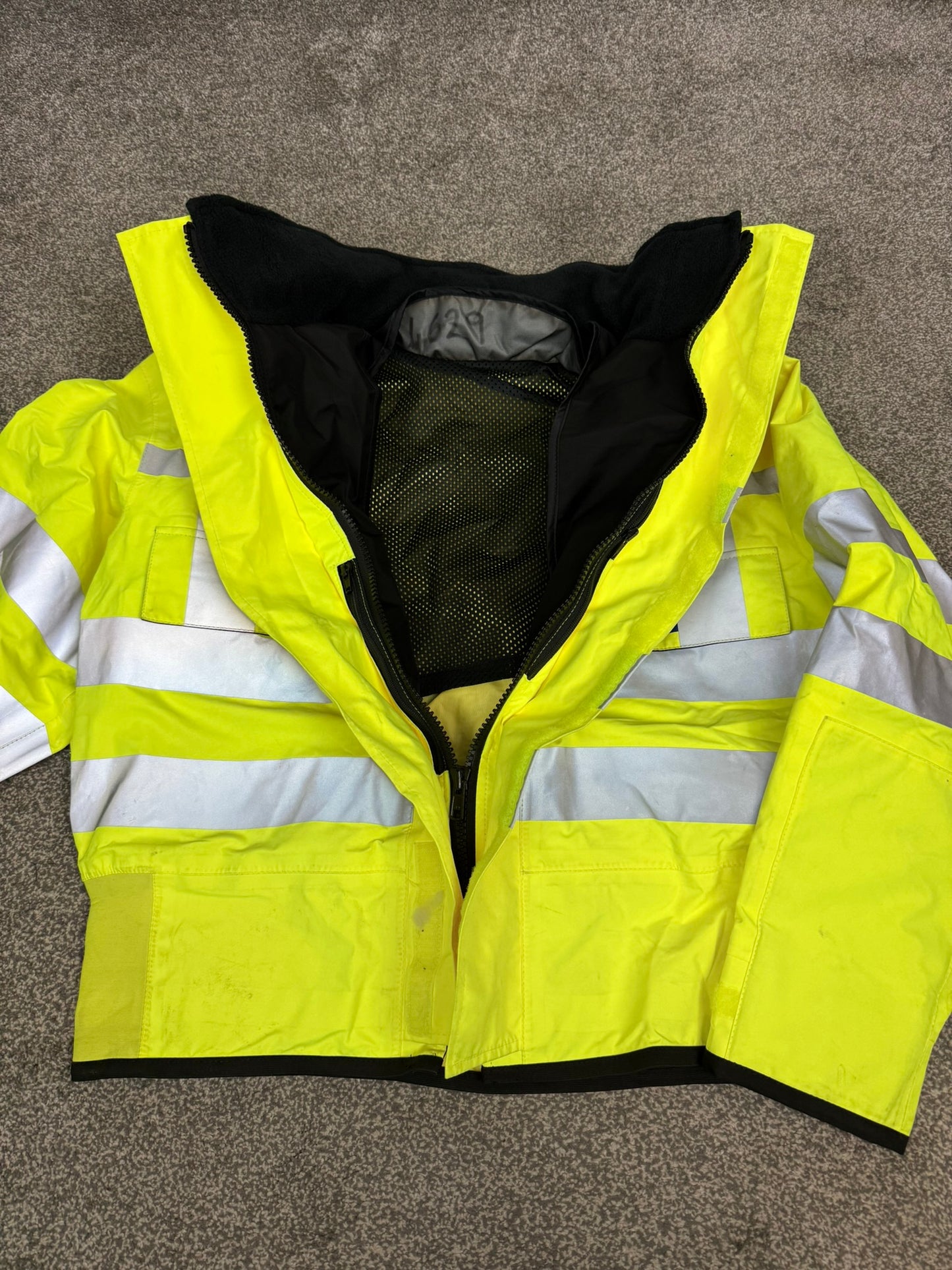 Ex PCSO Police Hi-Vis Badged Gore-Tex Waterproof Bomber Jacket Film TV Display